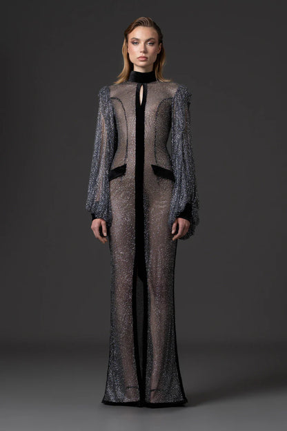 Sheer Tulle Gown