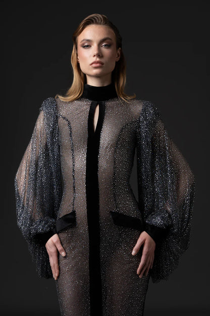 Sheer Tulle Gown