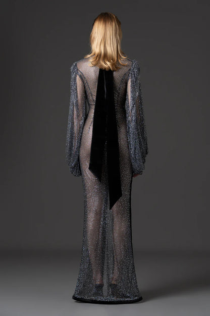Sheer Tulle Gown