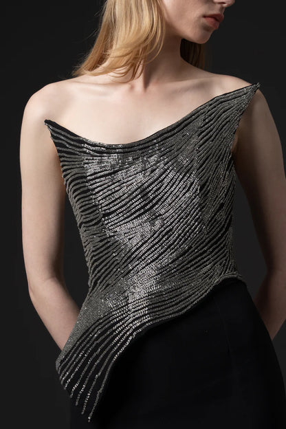 Fitted Mermaid Crepe Gown