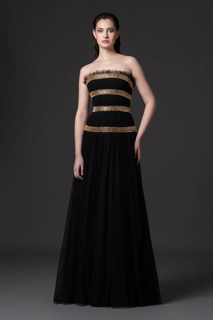 Strapless Tulle Gown