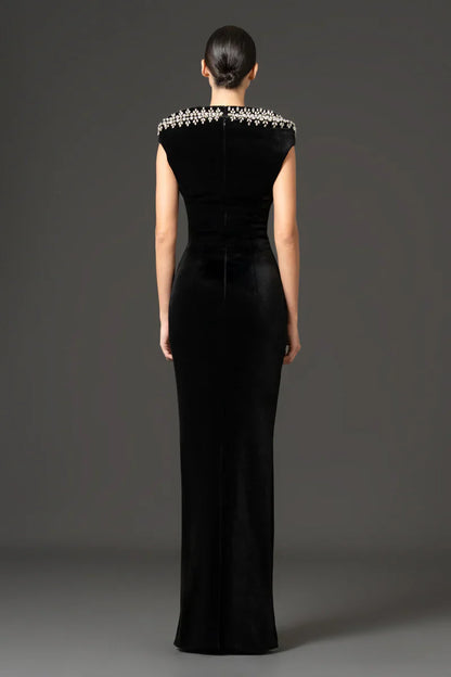 Structured Velvet Gown