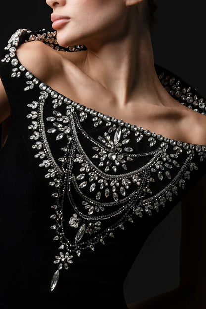 Structured Velvet Gown