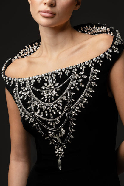 Structured Velvet Gown