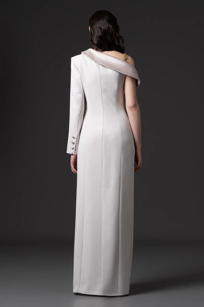 Tailored Crepe Coat Dress
