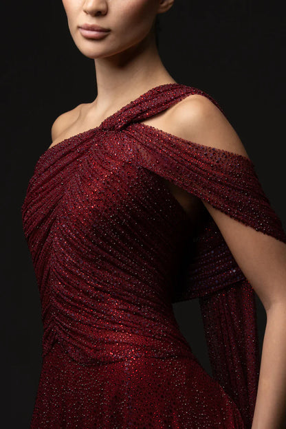 Tulle Embroidered Gown