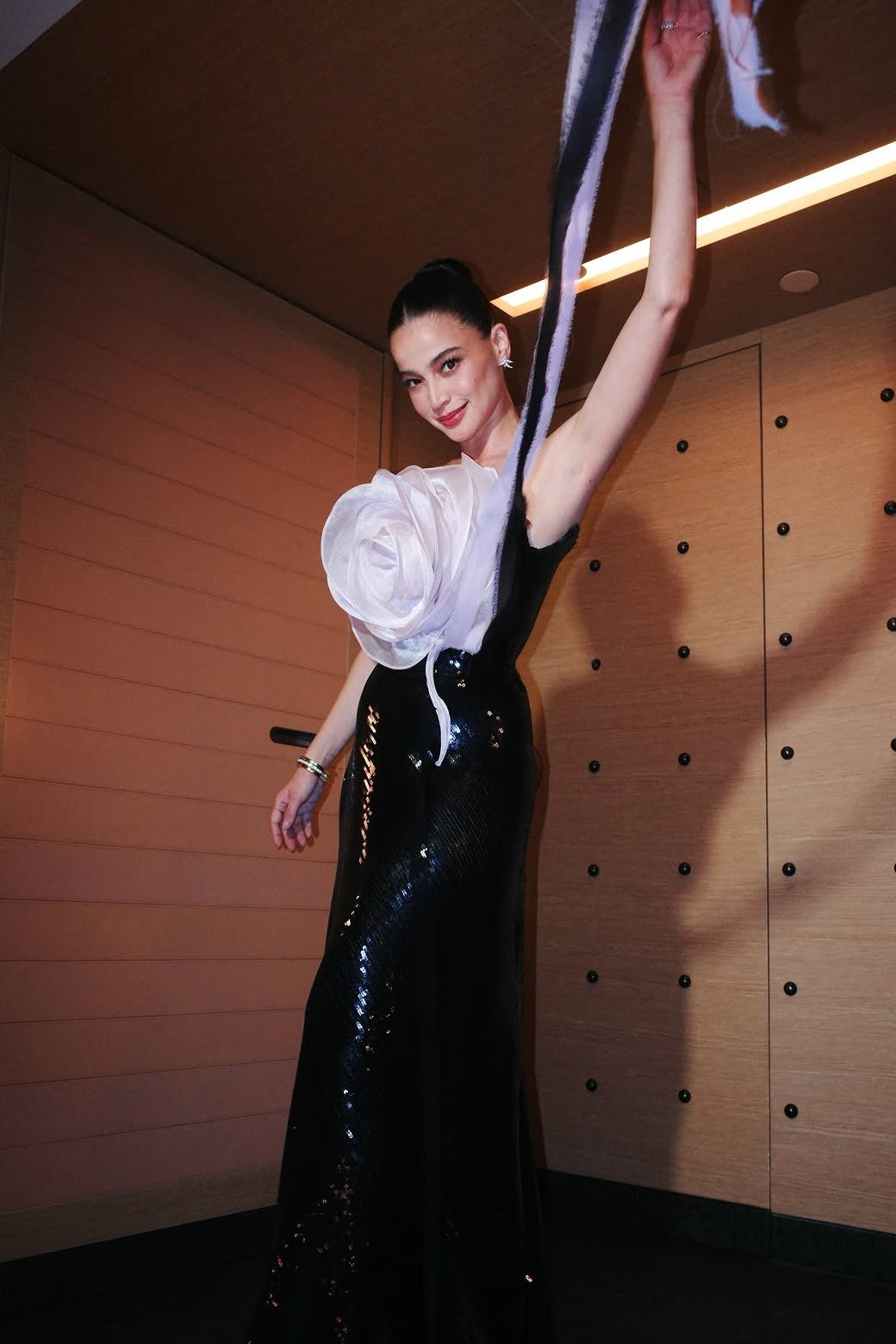 Sequin Rosette Gown