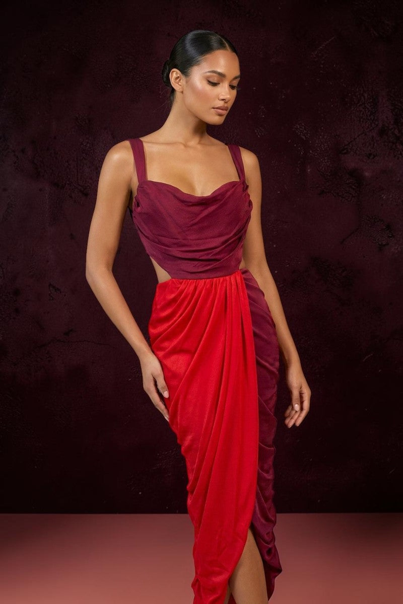 Sleeveless Two-Tone Dress