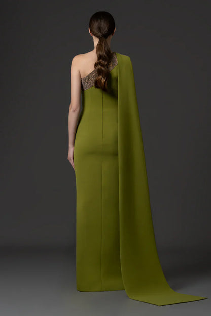 Asymmetrical Cape Dress
