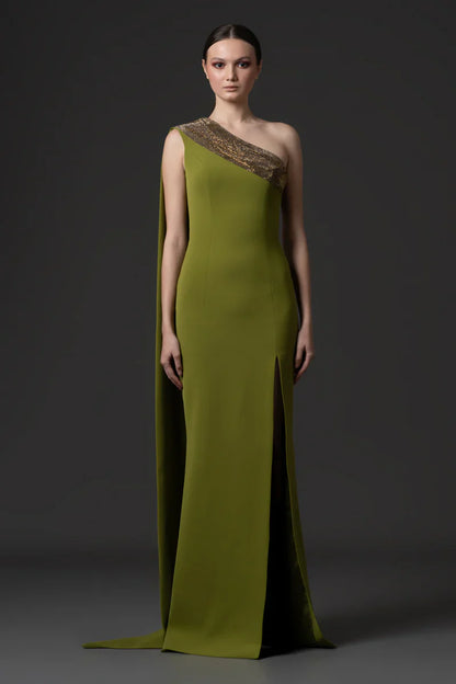Asymmetrical Cape Dress