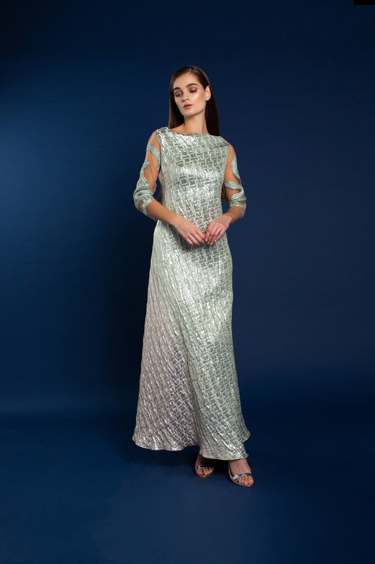 Ariana Ombre Jacquard Dress