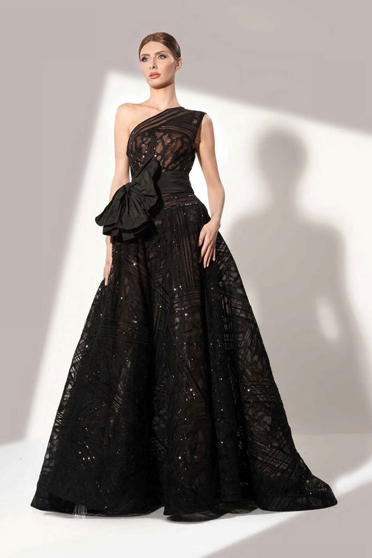 One Shoulder Ball Gown