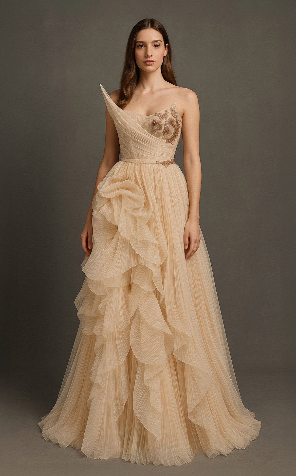 Strapless Tulle Gown