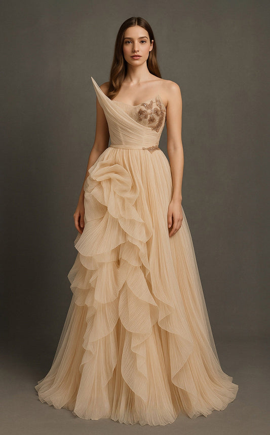 Strapless Tulle Gown