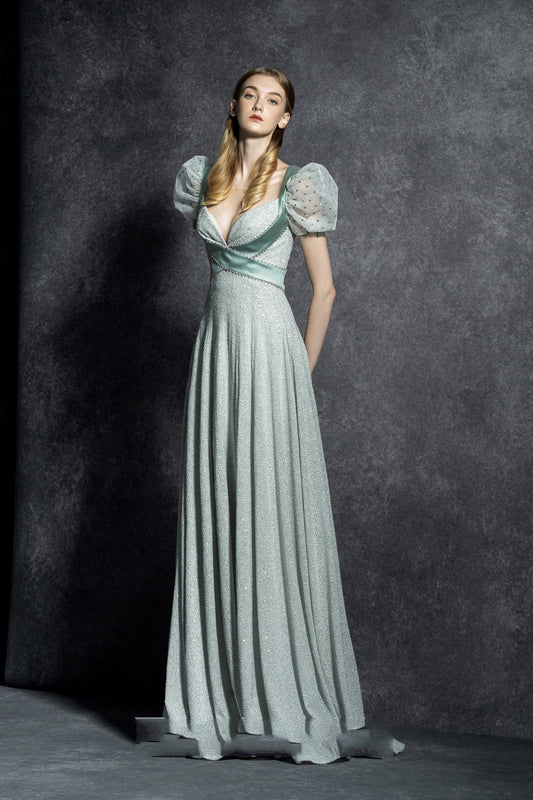 Bluebell Puff Sleeve Gown
