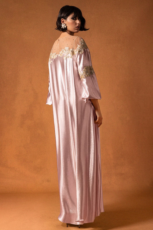 Floral Bishop-Sleeve Kaftan
