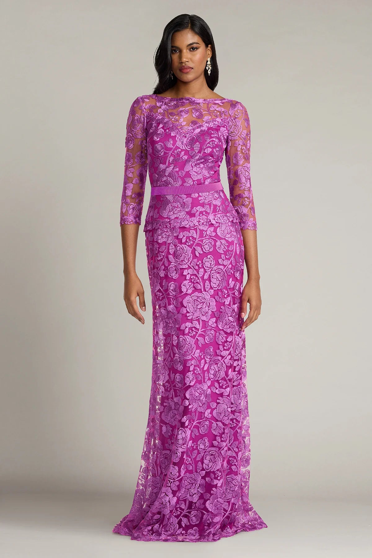 Carelle Embroidered Tulle Gown