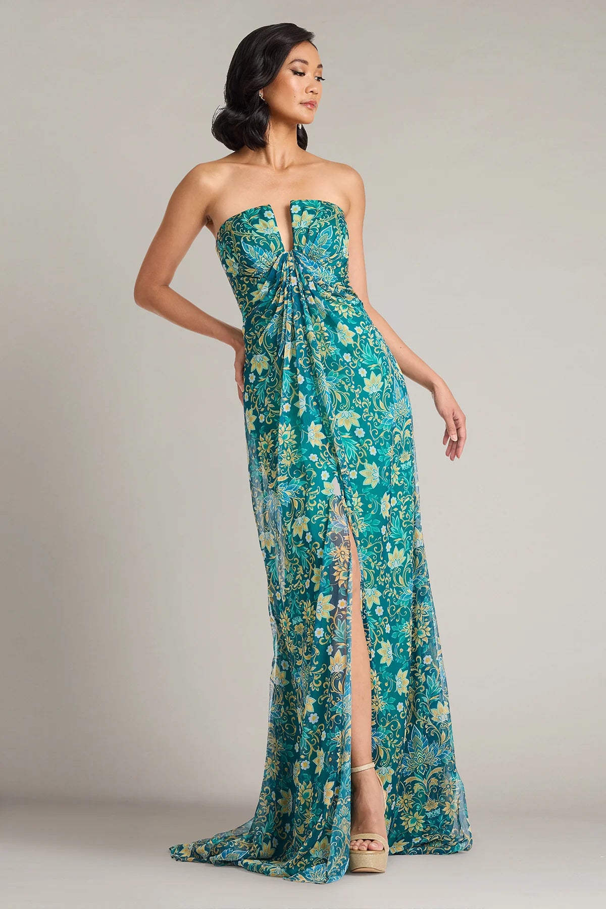 Verica Floral Print Chiffon Gown