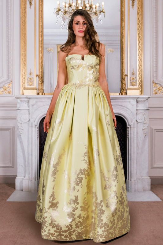 Strapless Neckline Gown