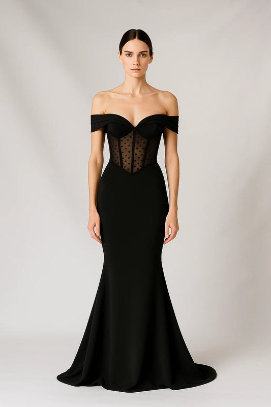 Off Shoulder Corset Gown