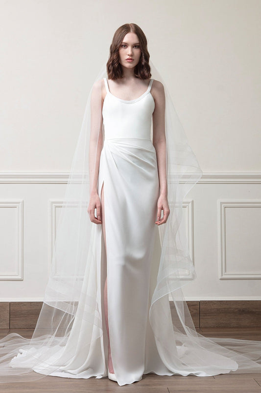 Crepe Column Gown