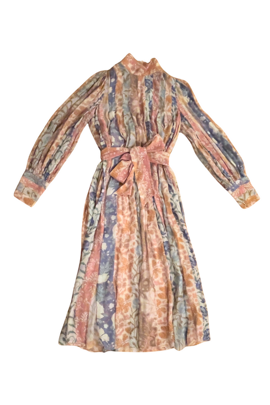 Long Sleeve Print Midi