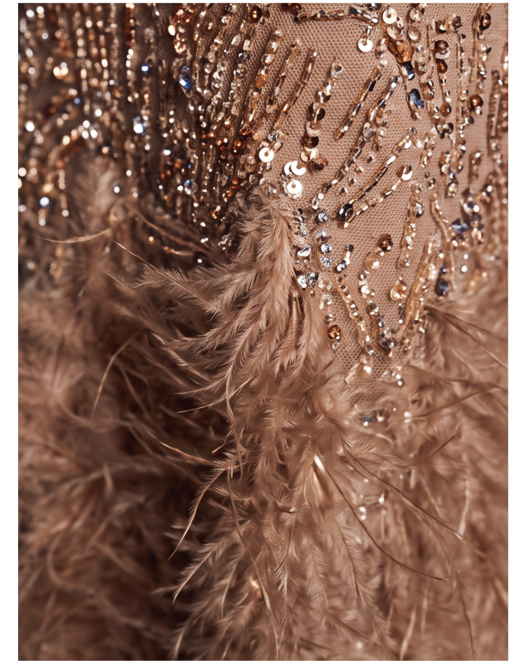 Long Sleeve Sequin Gown