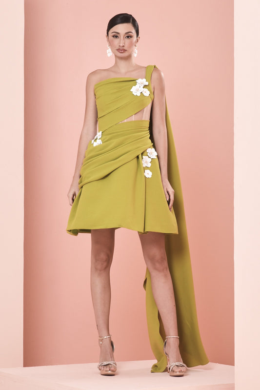 Crepe Asymmetrical Dress