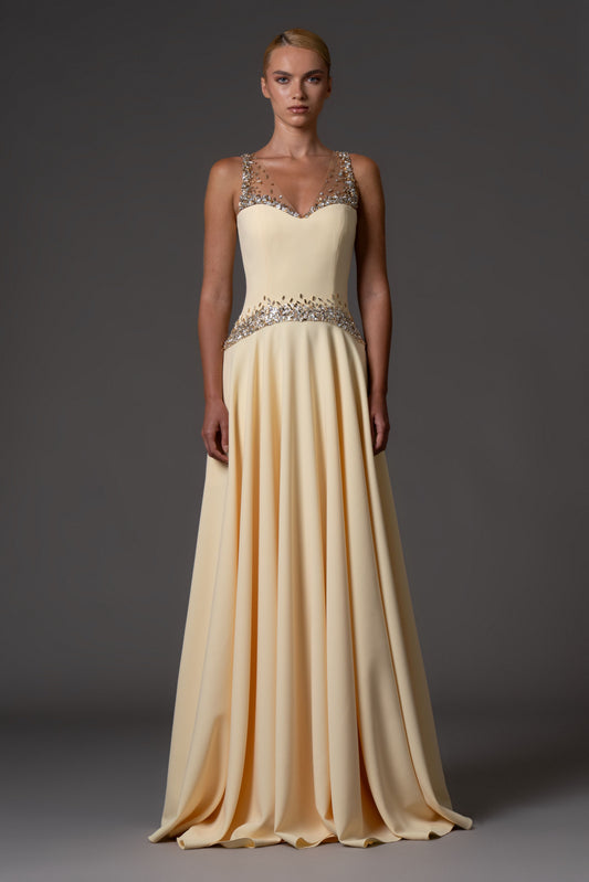 A-line Crêpe Dress