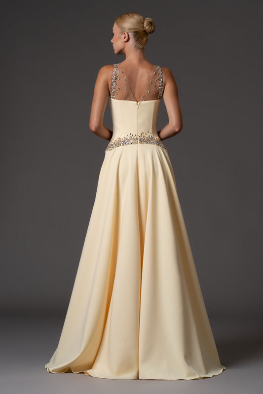 A-line Crêpe Dress