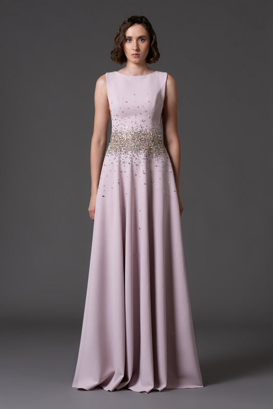 Embroidered A-line dress