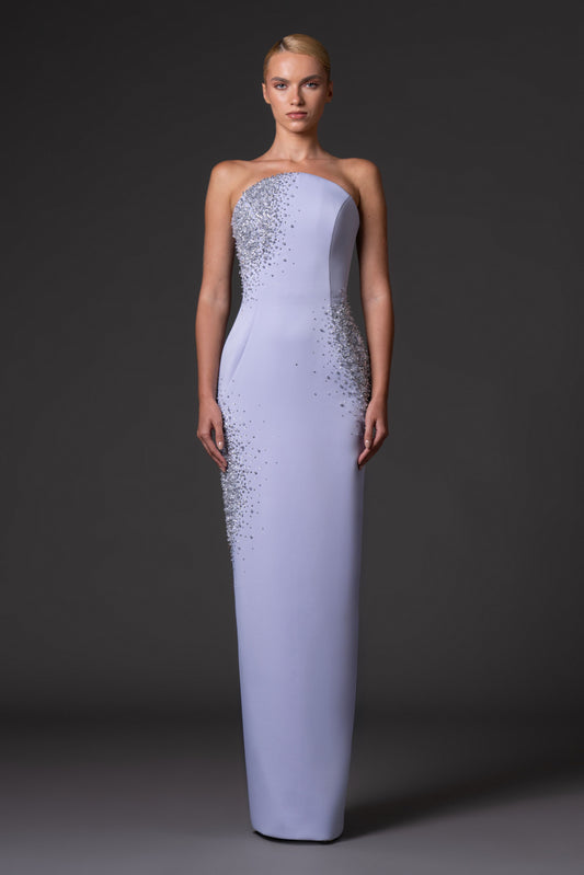Strapless Scuba Crêpe Dress