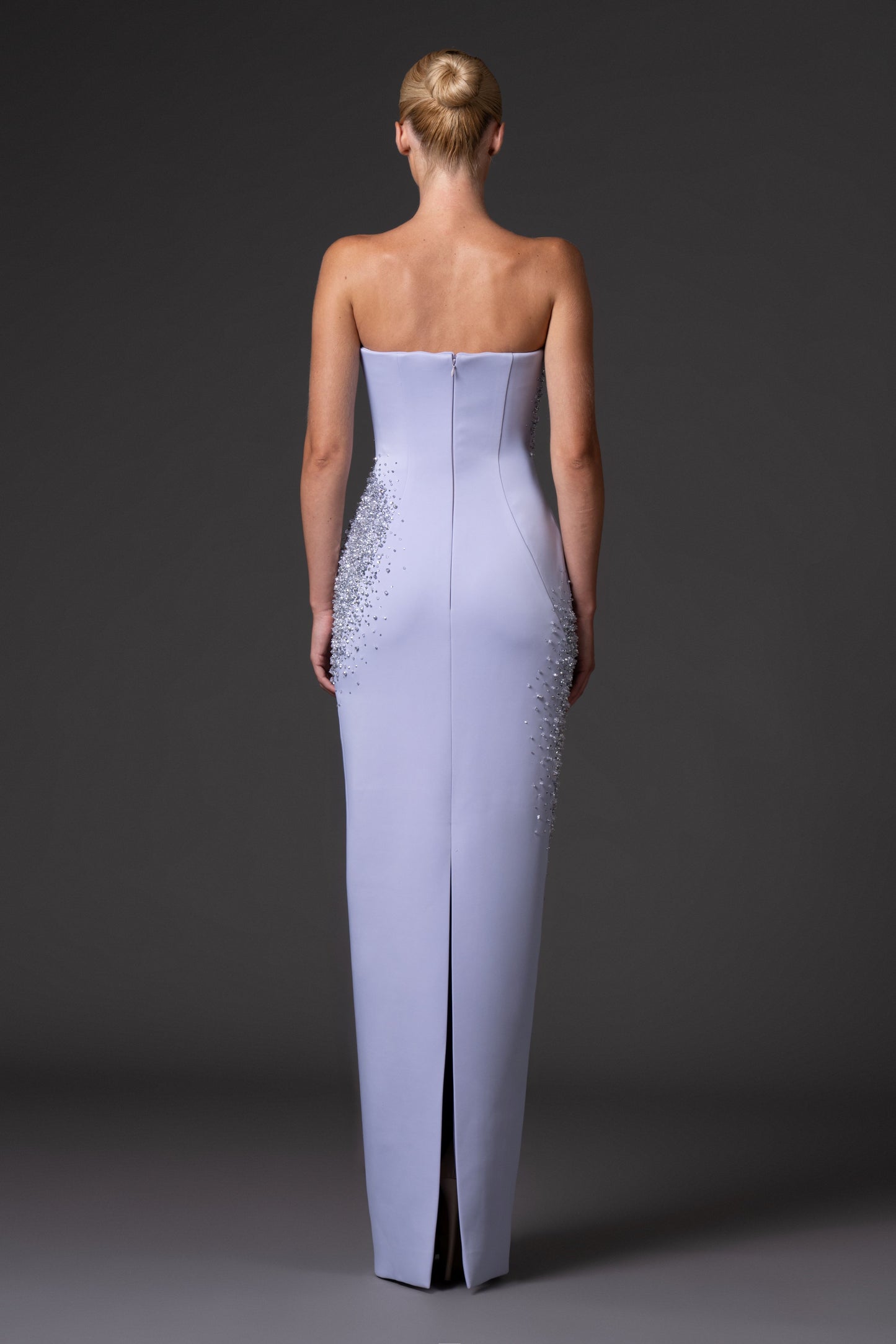 Strapless Scuba Crêpe Dress