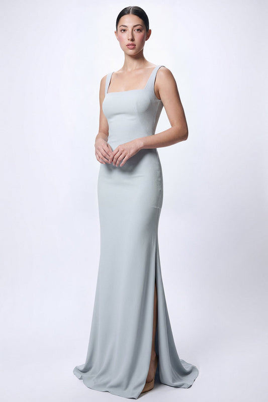 Fan-Pleated Bolero Gown