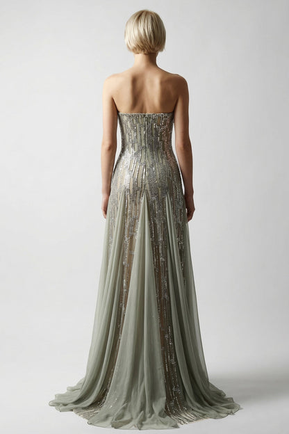Strapless Sequin Mermaid Gown