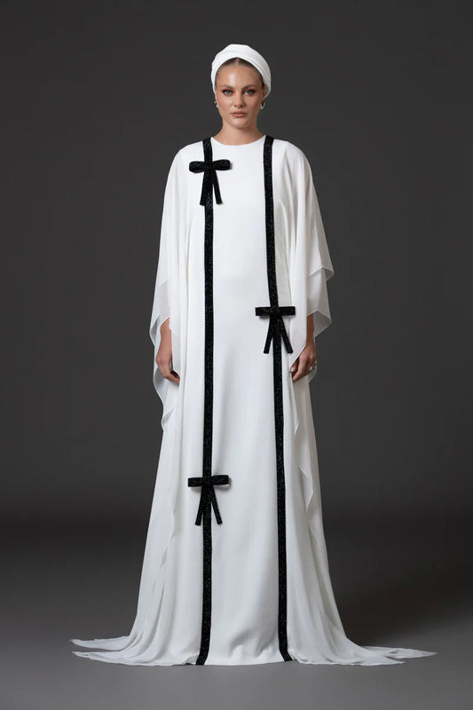 White Crêpe Abaya