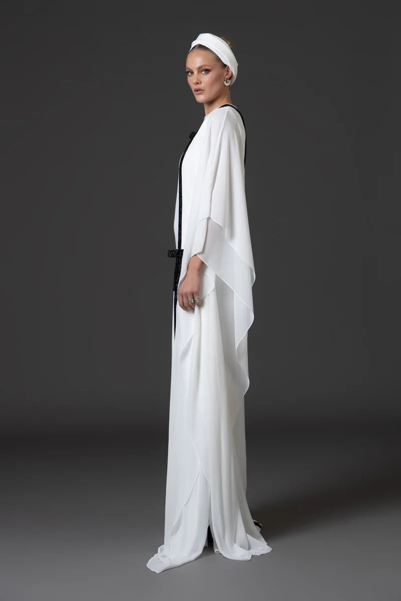 White Crêpe Abaya