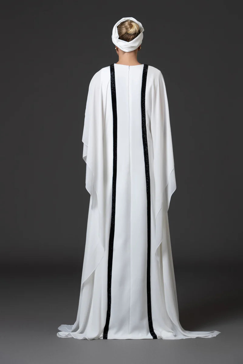White Crêpe Abaya