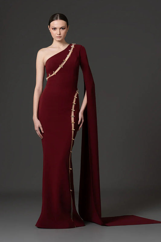 Asymmetrical Fitted Gown