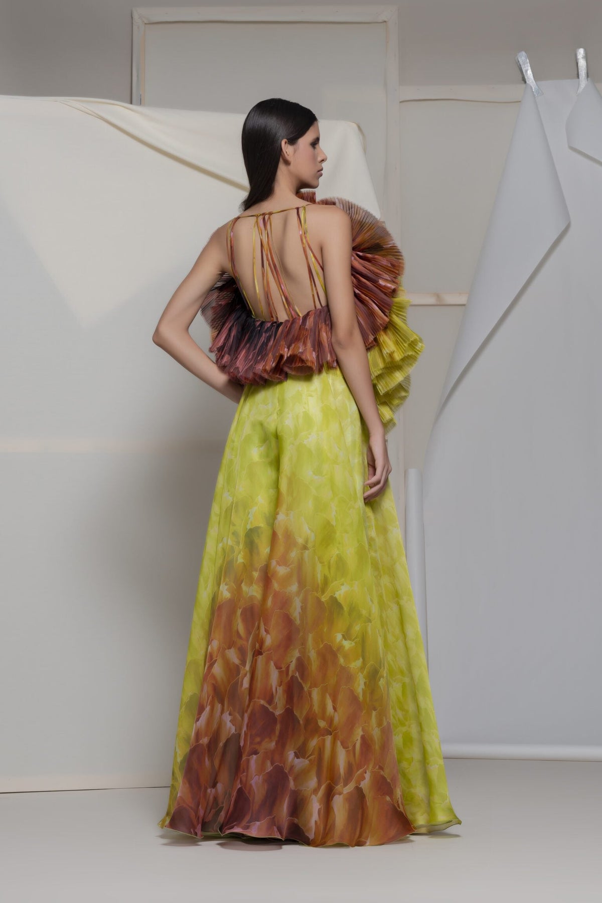 Andriano Ruffled Gown
