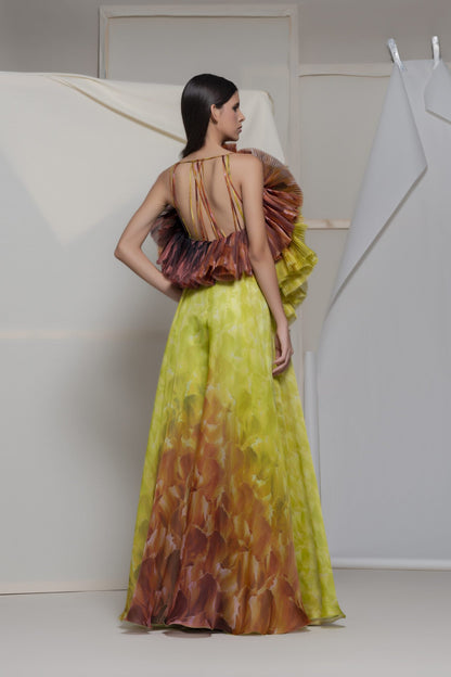 Andriano Ruffled Gown