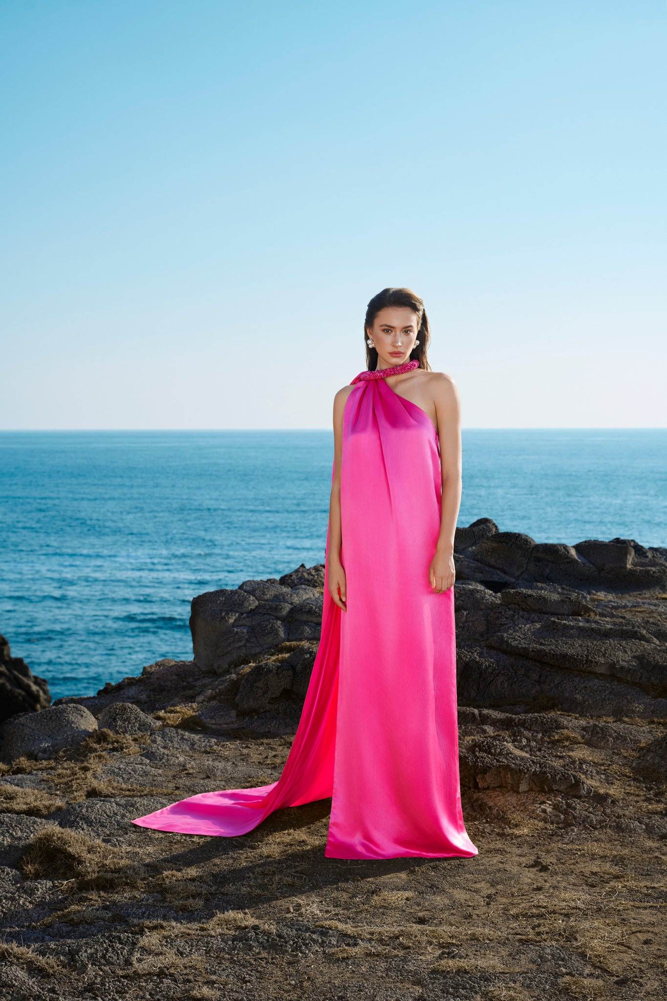 Luminous Halter Gown