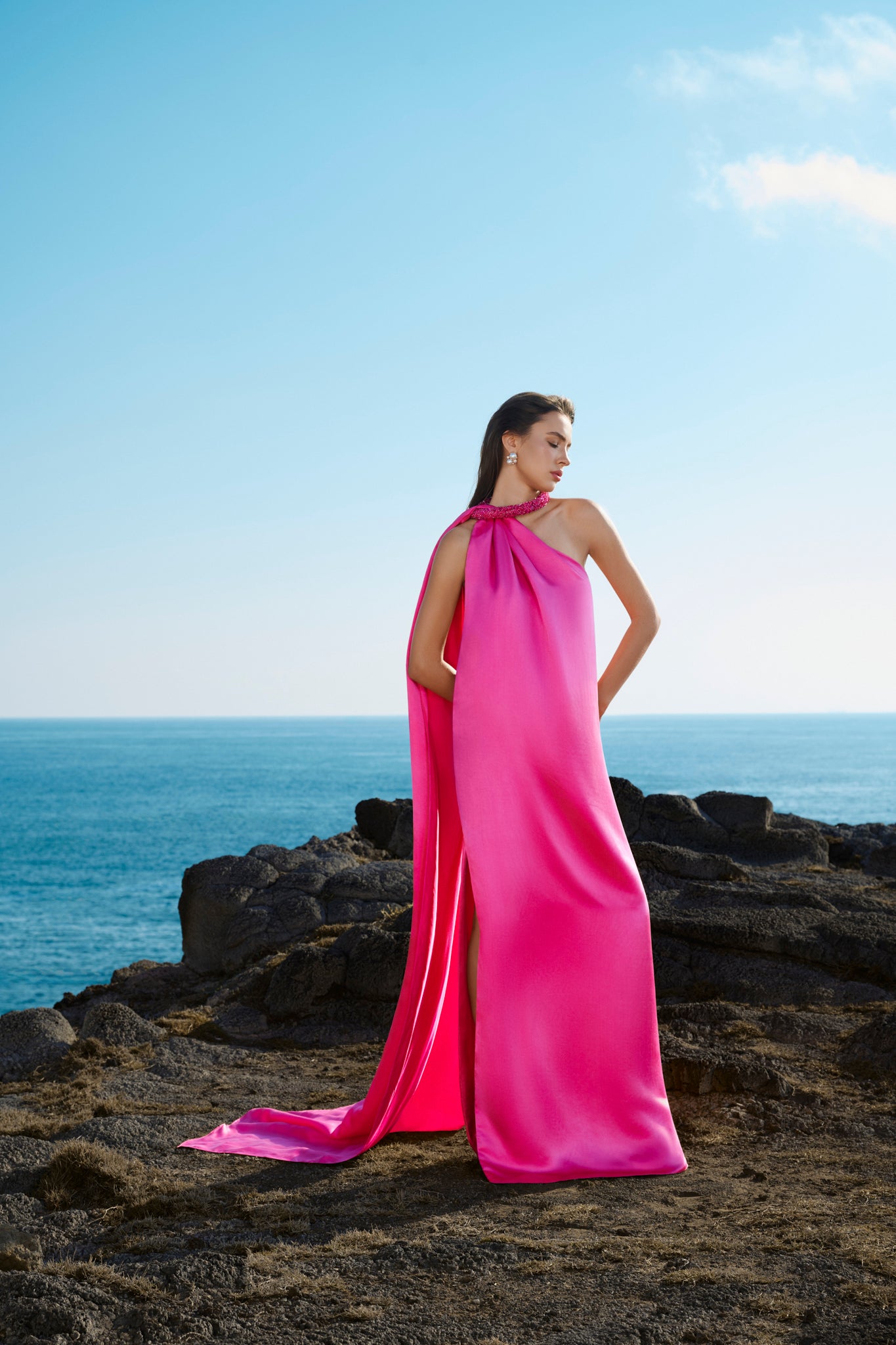Luminous Halter Gown