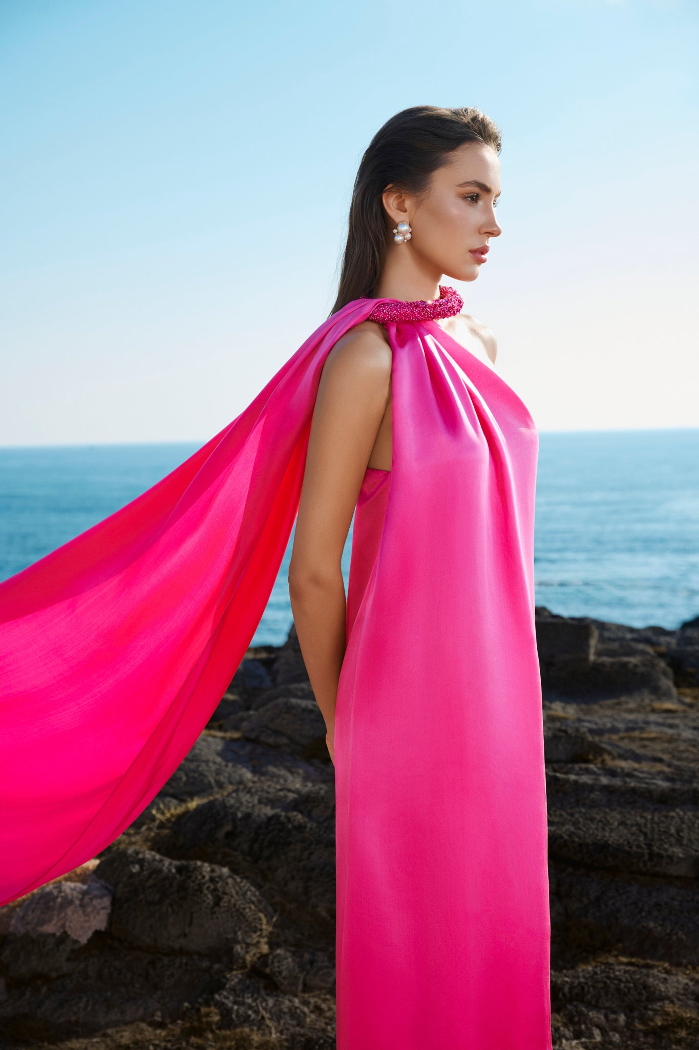Luminous Halter Gown