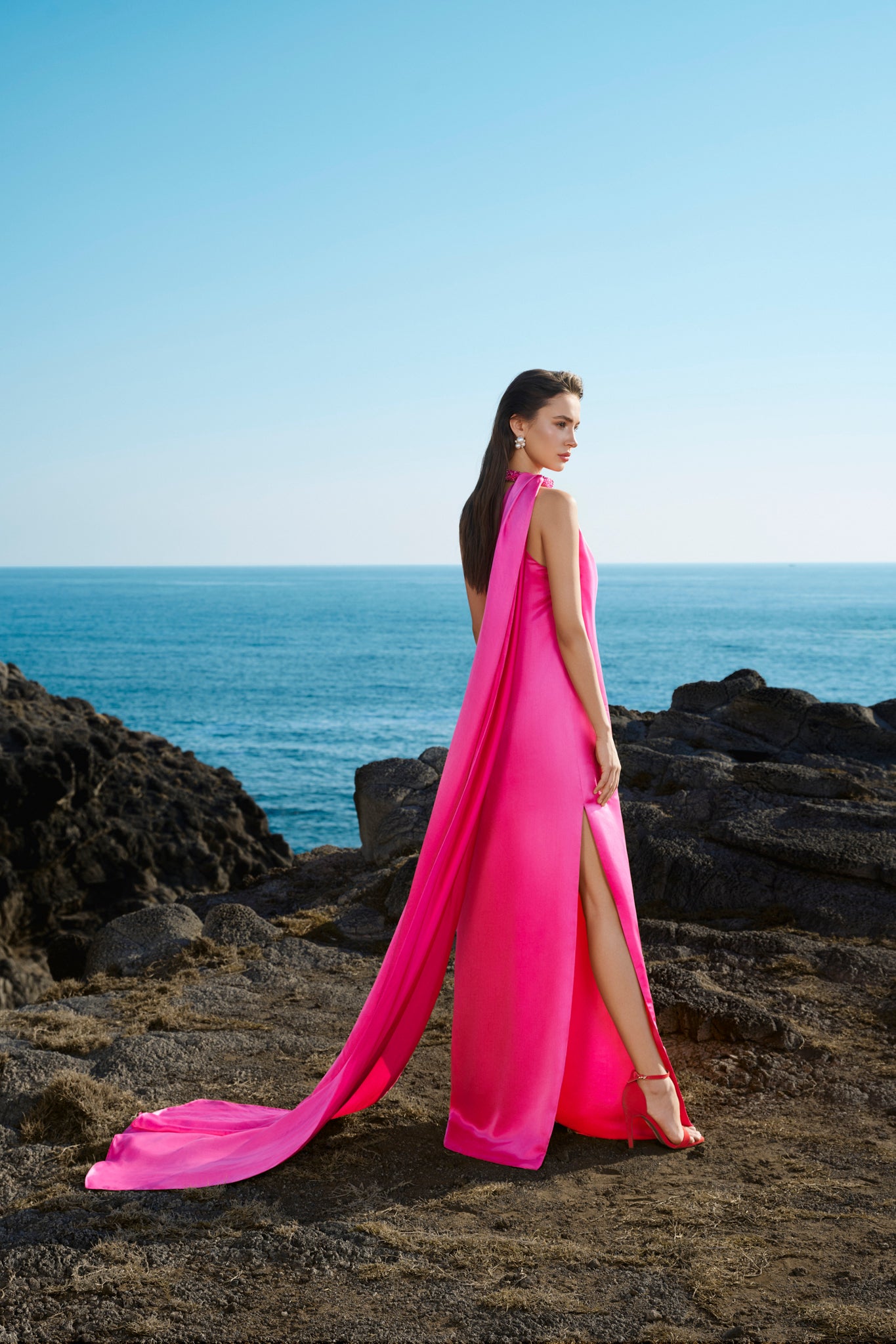 Luminous Halter Gown