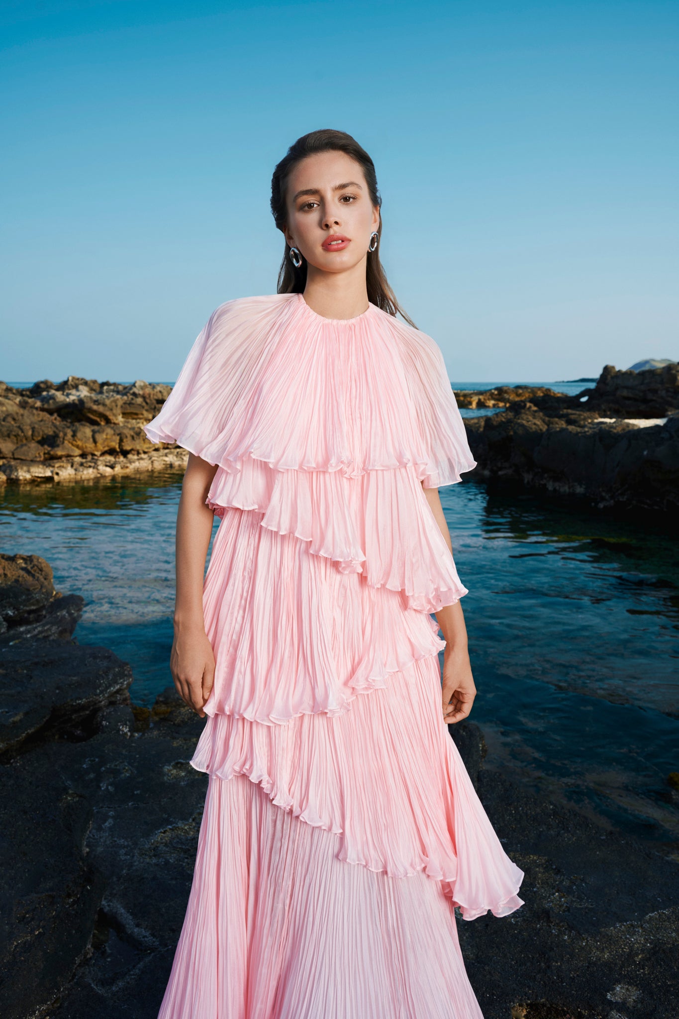Tiered Pink Maxi Dress