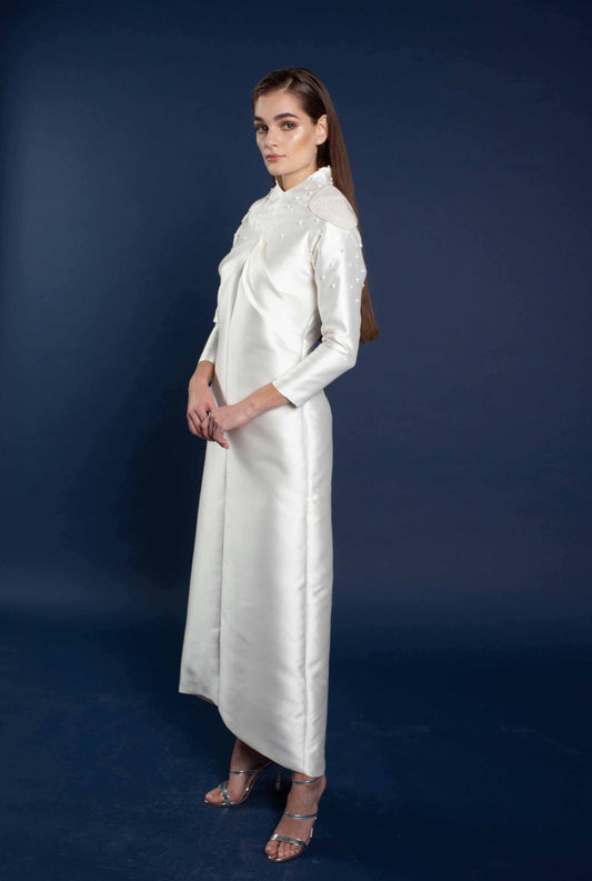 Dalia Pearl Embellished Dress