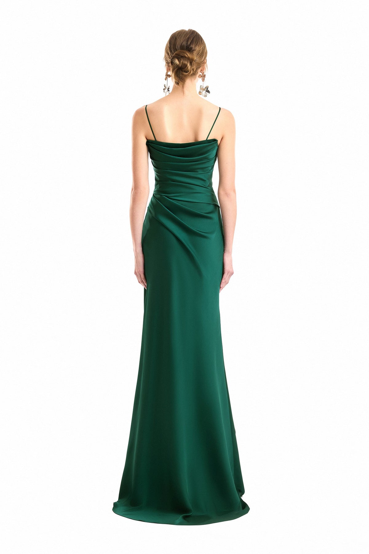 Beaded Neckline Dress - Green