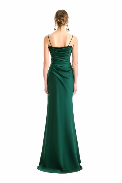 Beaded Neckline Dress - Green