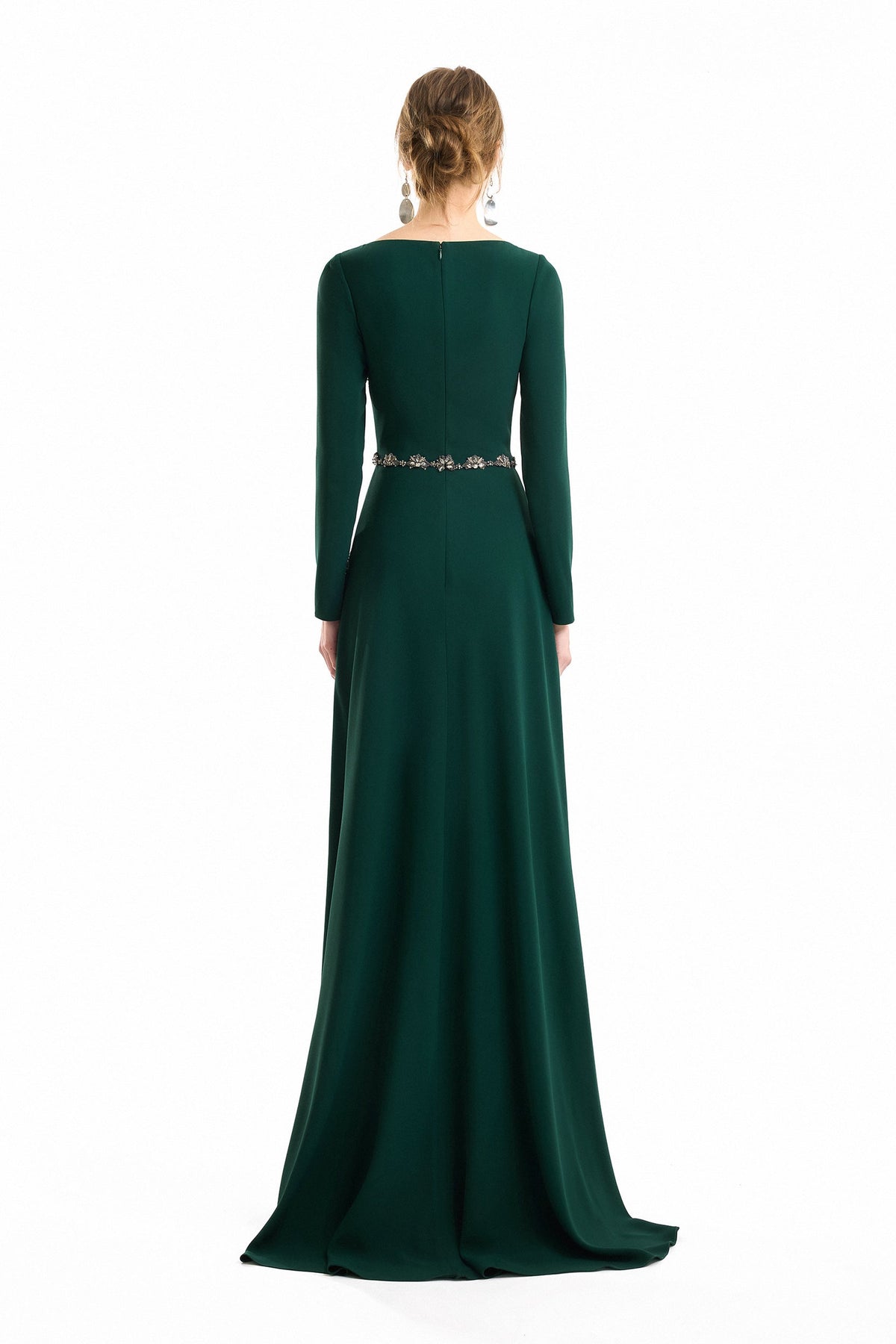 Beaded Waist Dress - Green
